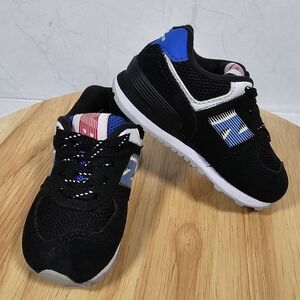 New Balance 574 Speed Toddlers Baby Shoes Sz 5 Black Cobalt IC574PDA
